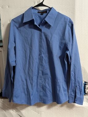 Classic Women's Button-Down Shirt in Light Blue
